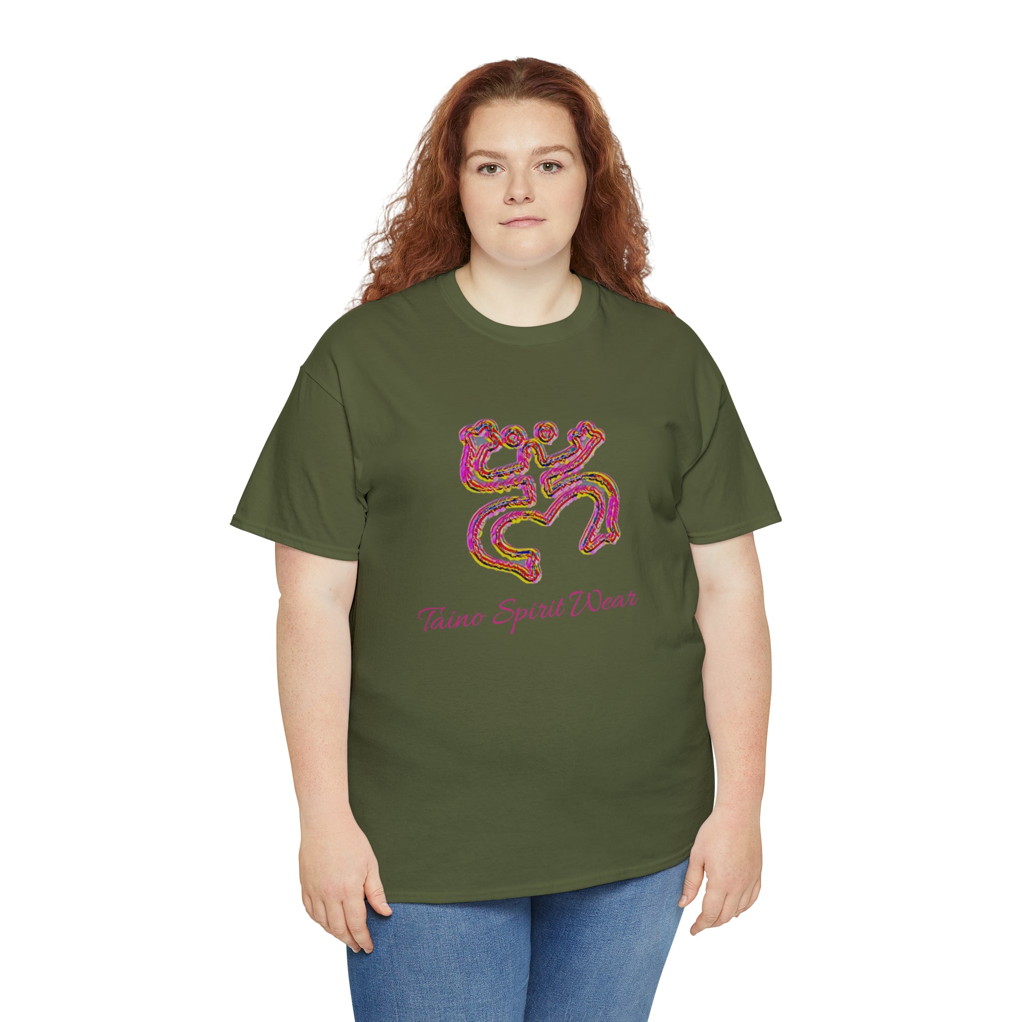 Taino/Puerto Rican Red Coqui Unisex Heavy Cotton Tee