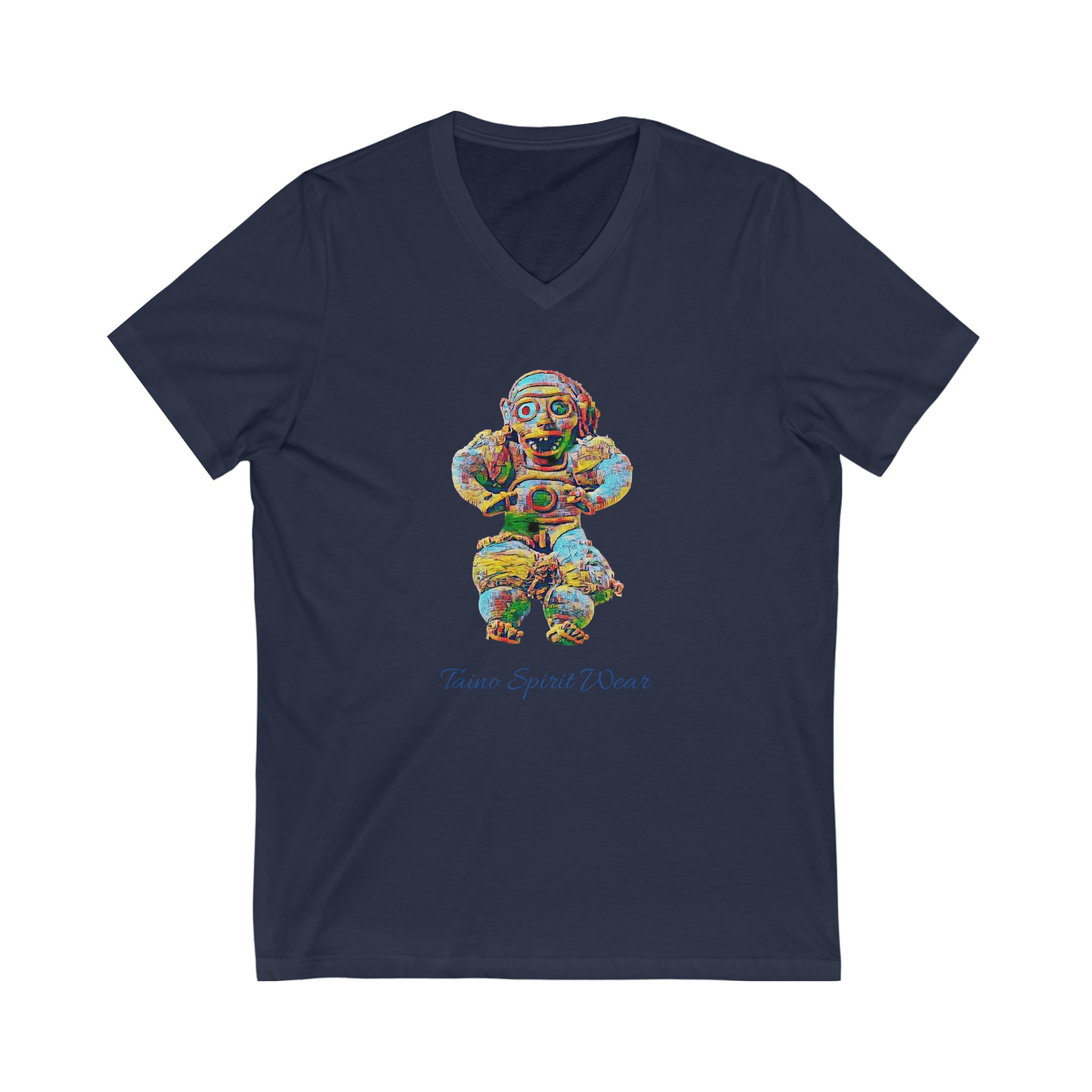 Taino Artifact Unisex Jersey Short Sleeve V-Neck Tee