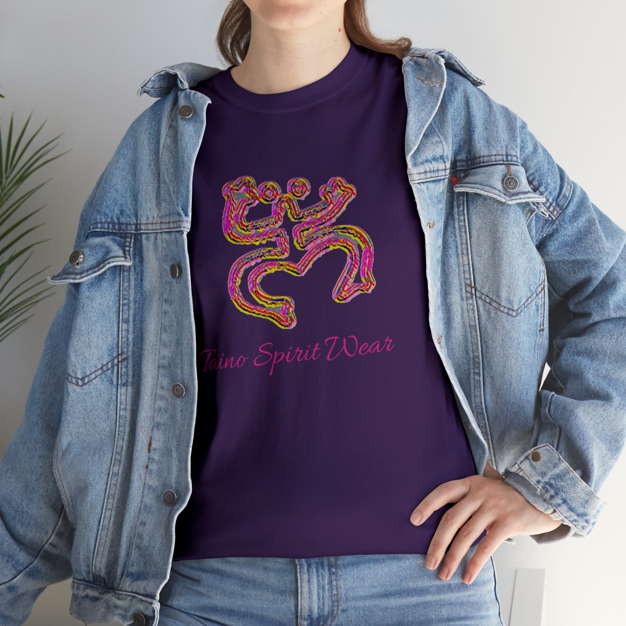 Taino/Puerto Rican Red Coqui Unisex Heavy Cotton Tee
