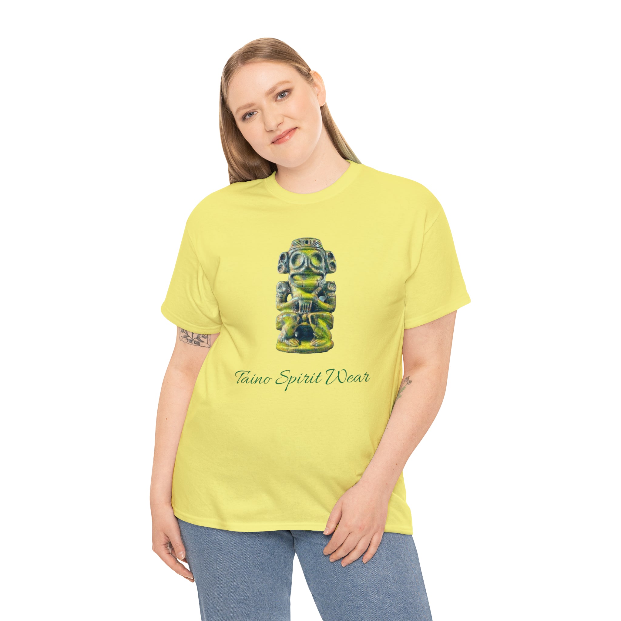 Taino Green Zemi Unisex Heavy Cotton Tee