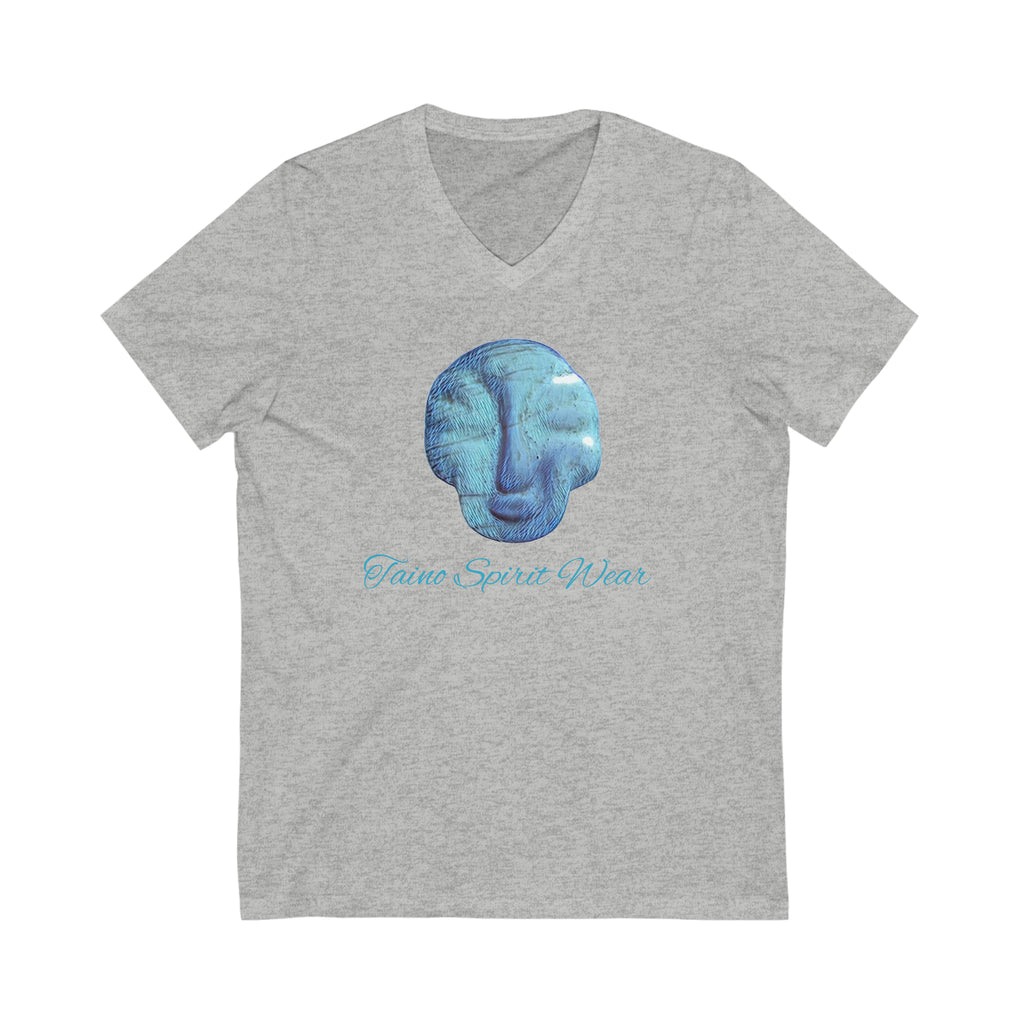 Taino Seashell Artifact Unisex Jersey Short Sleeve V-Neck Tee