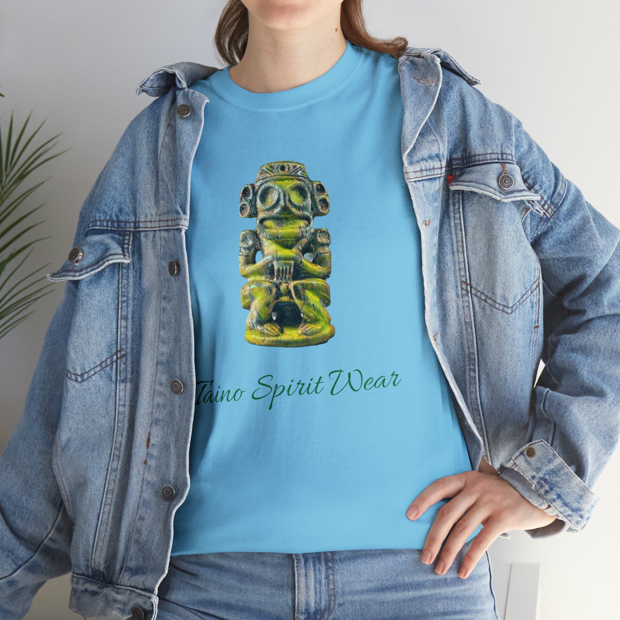 Taino Green Zemi Unisex Heavy Cotton Tee