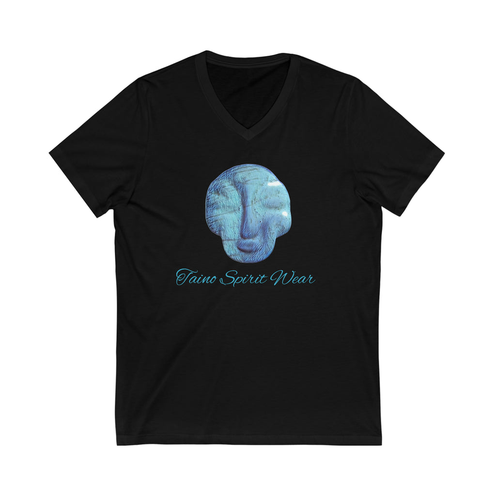 Taino Seashell Artifact Unisex Jersey Short Sleeve V-Neck Tee