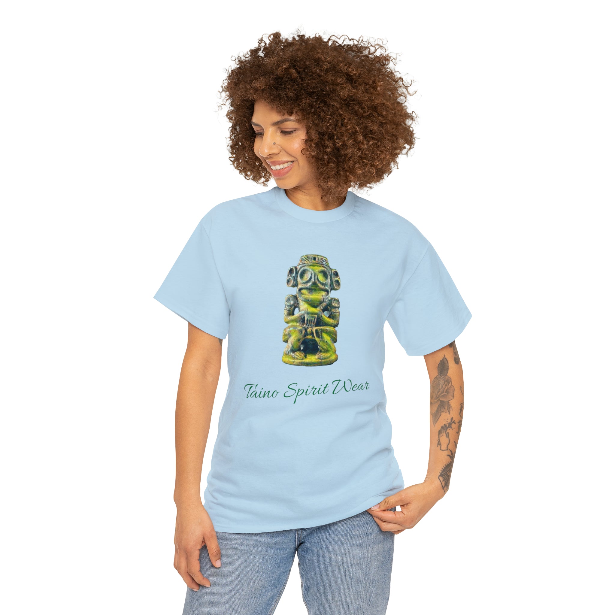 Taino Green Zemi Unisex Heavy Cotton Tee