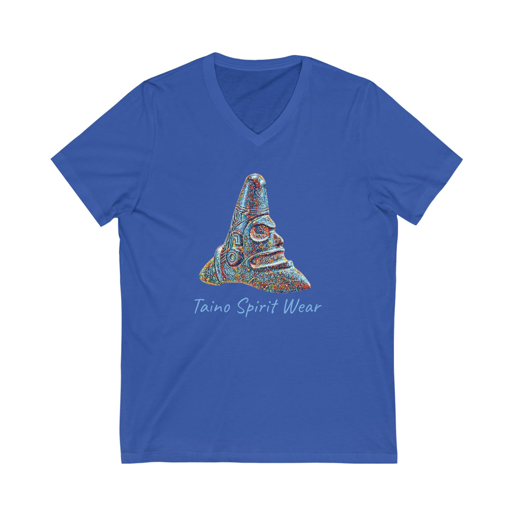 Taino Trigonolito Unisex Jersey Short Sleeve V-Neck Tee