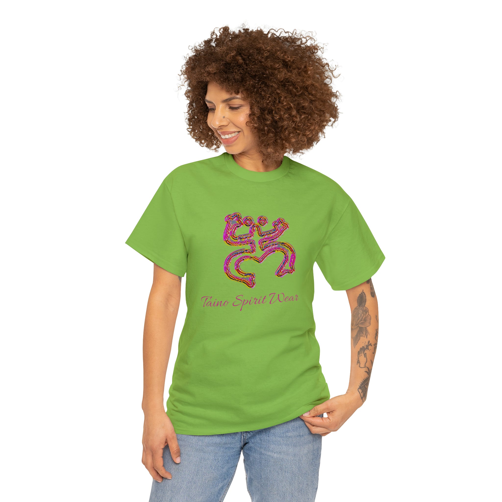 Taino/Puerto Rican Red Coqui Unisex Heavy Cotton Tee