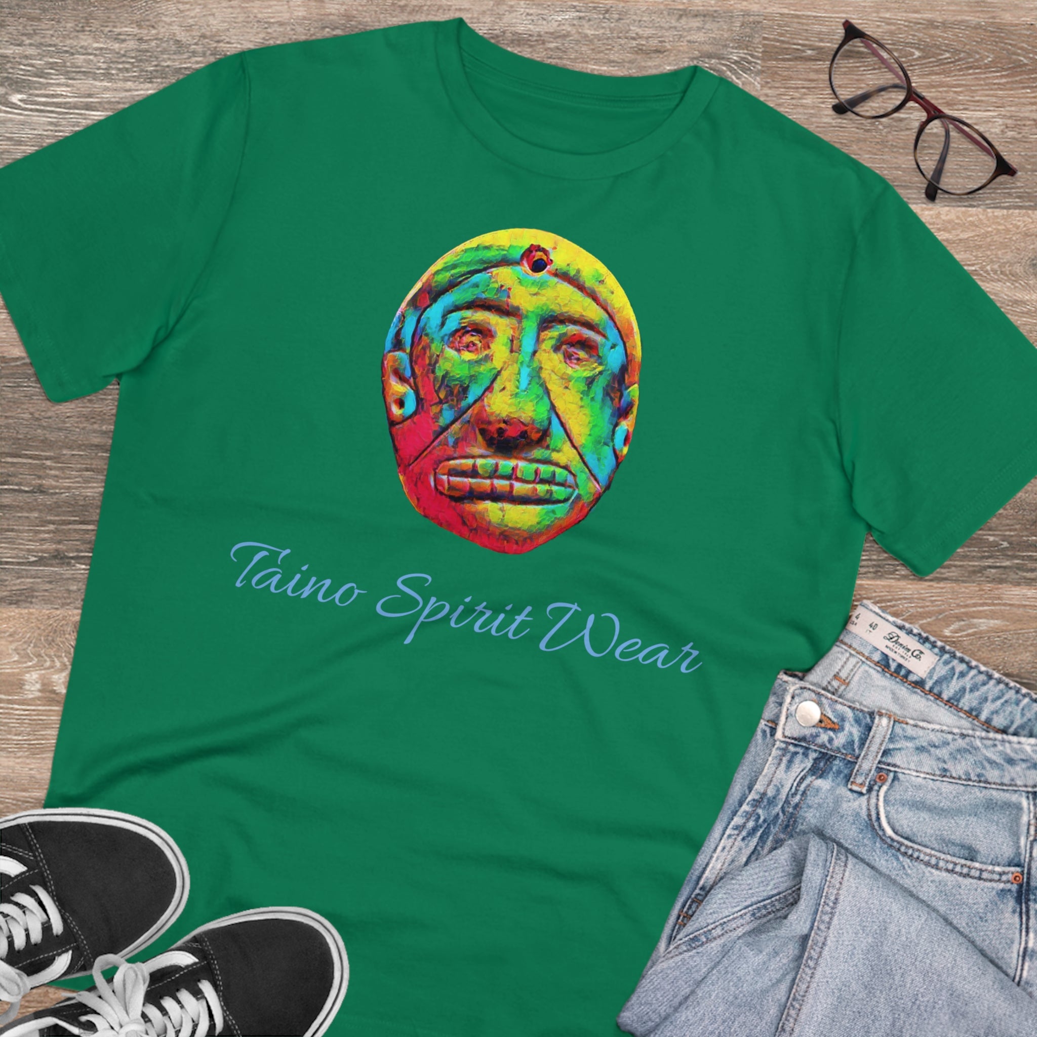 Taino Multicolored Artifact Organic Creator T-shirt - Unisex