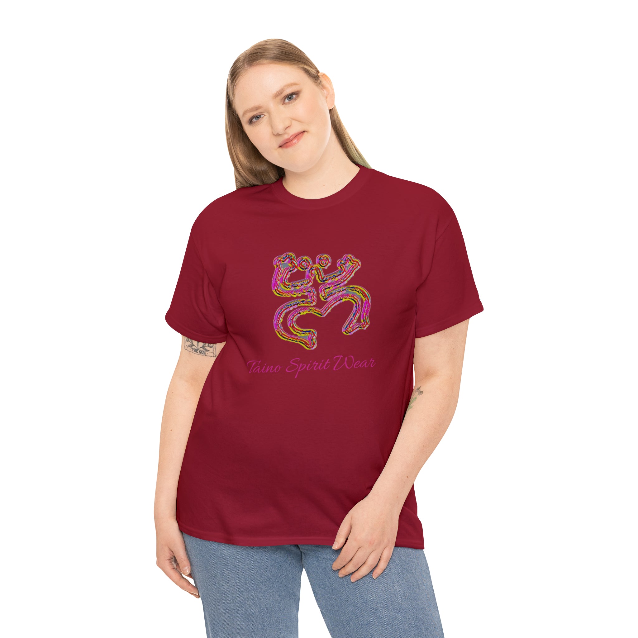 Taino/Puerto Rican Red Coqui Unisex Heavy Cotton Tee