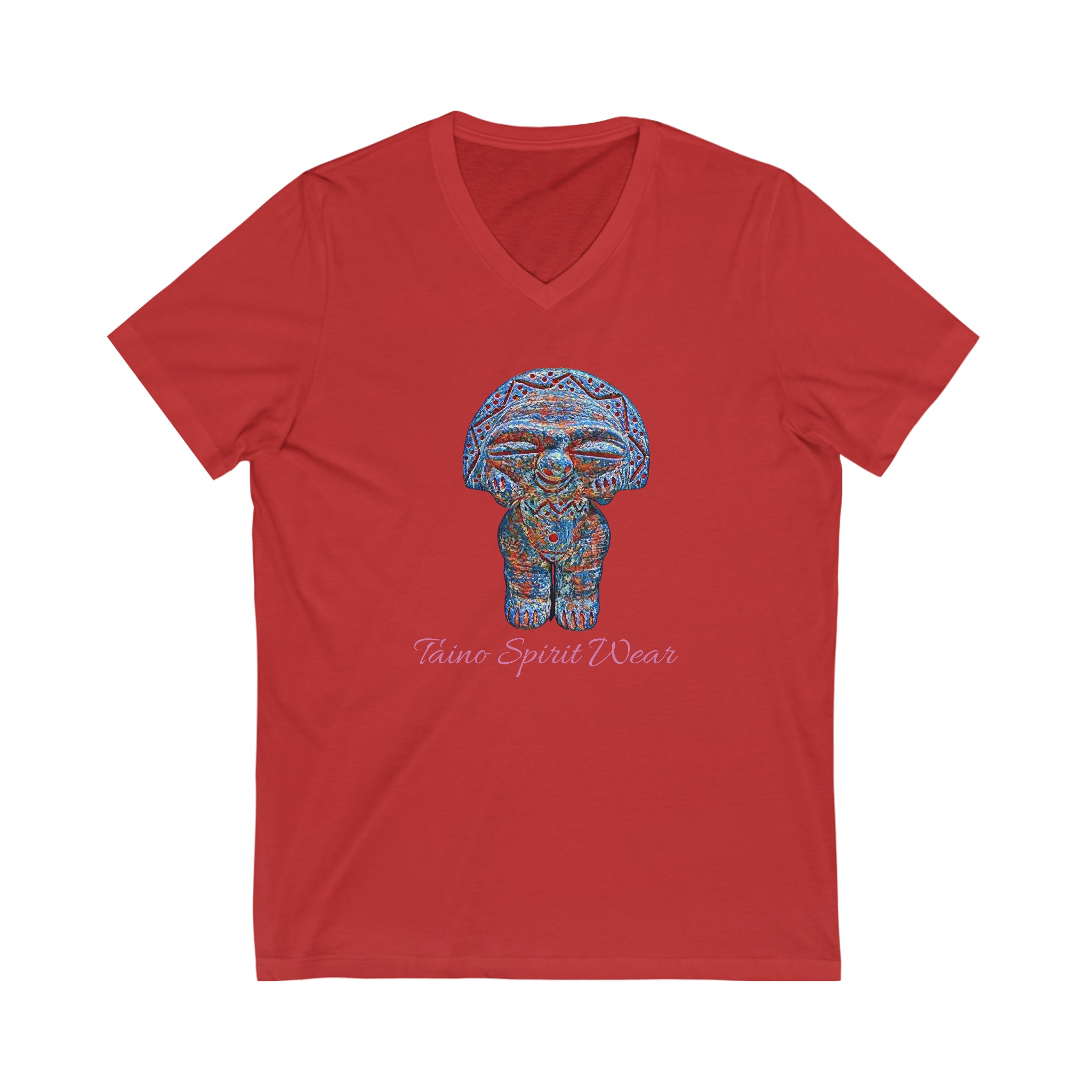 Taino Artifact Unisex Jersey Short Sleeve V-Neck Tee