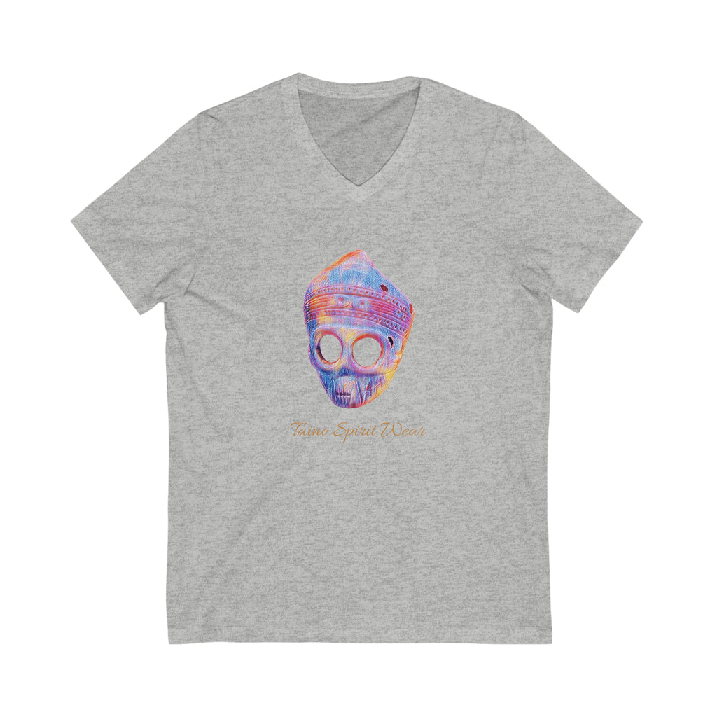 Taino Artifact Unisex Jersey Short Sleeve V-Neck Tee