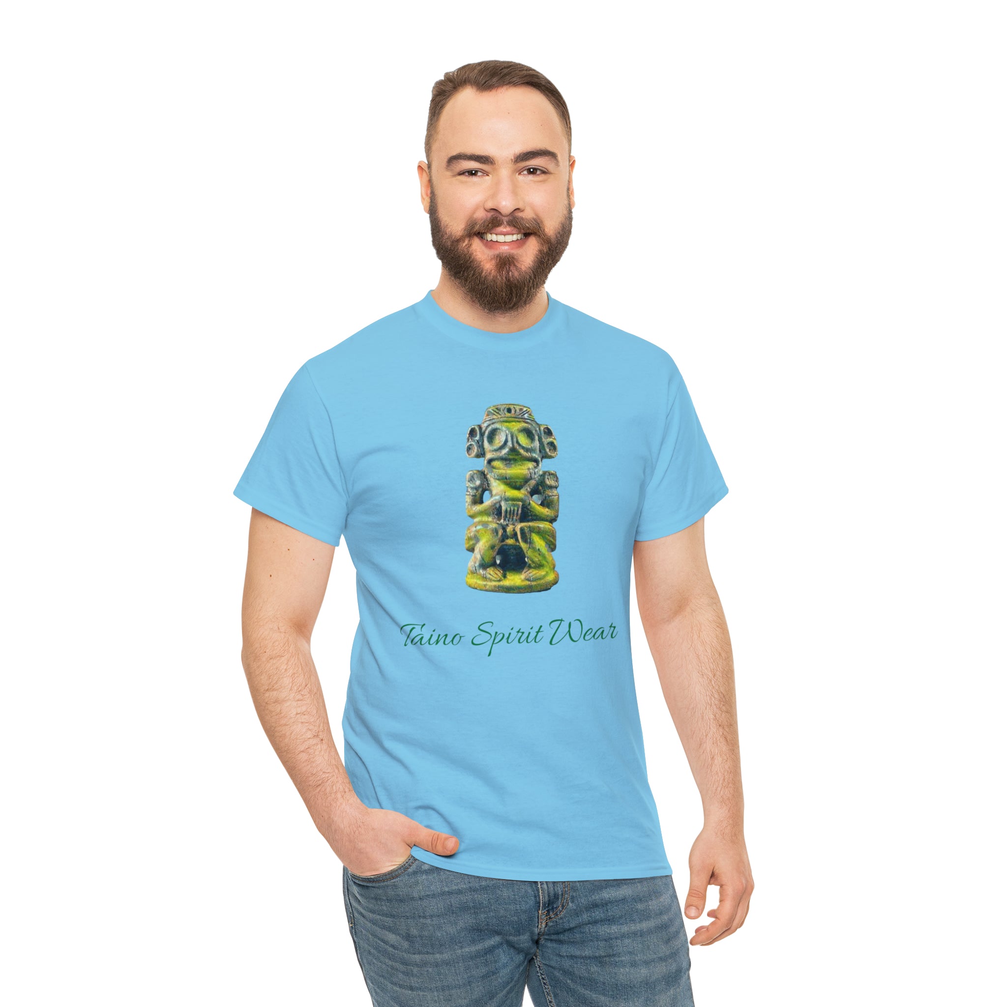 Taino Green Zemi Unisex Heavy Cotton Tee