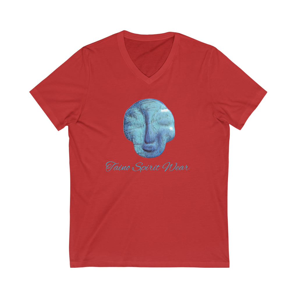 Taino Seashell Artifact Unisex Jersey Short Sleeve V-Neck Tee