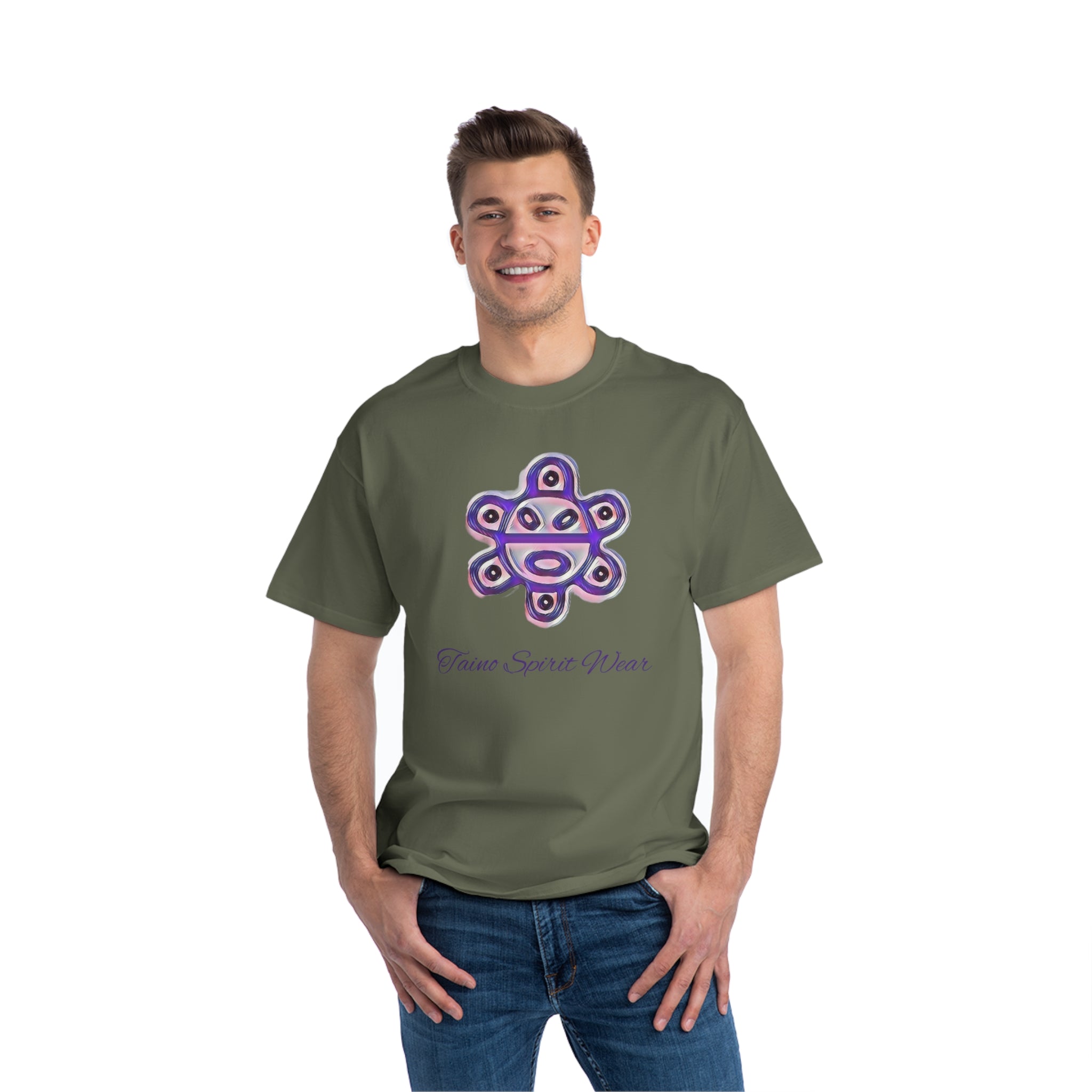 Purple Taino Sun Beefy-T®  Short-Sleeve T-Shirt