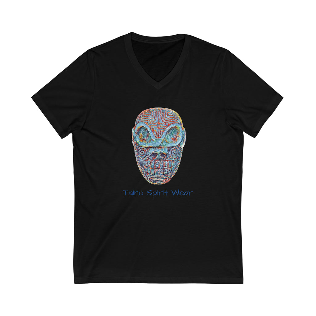 Taino Artifact Unisex Jersey Short Sleeve V-Neck Tee