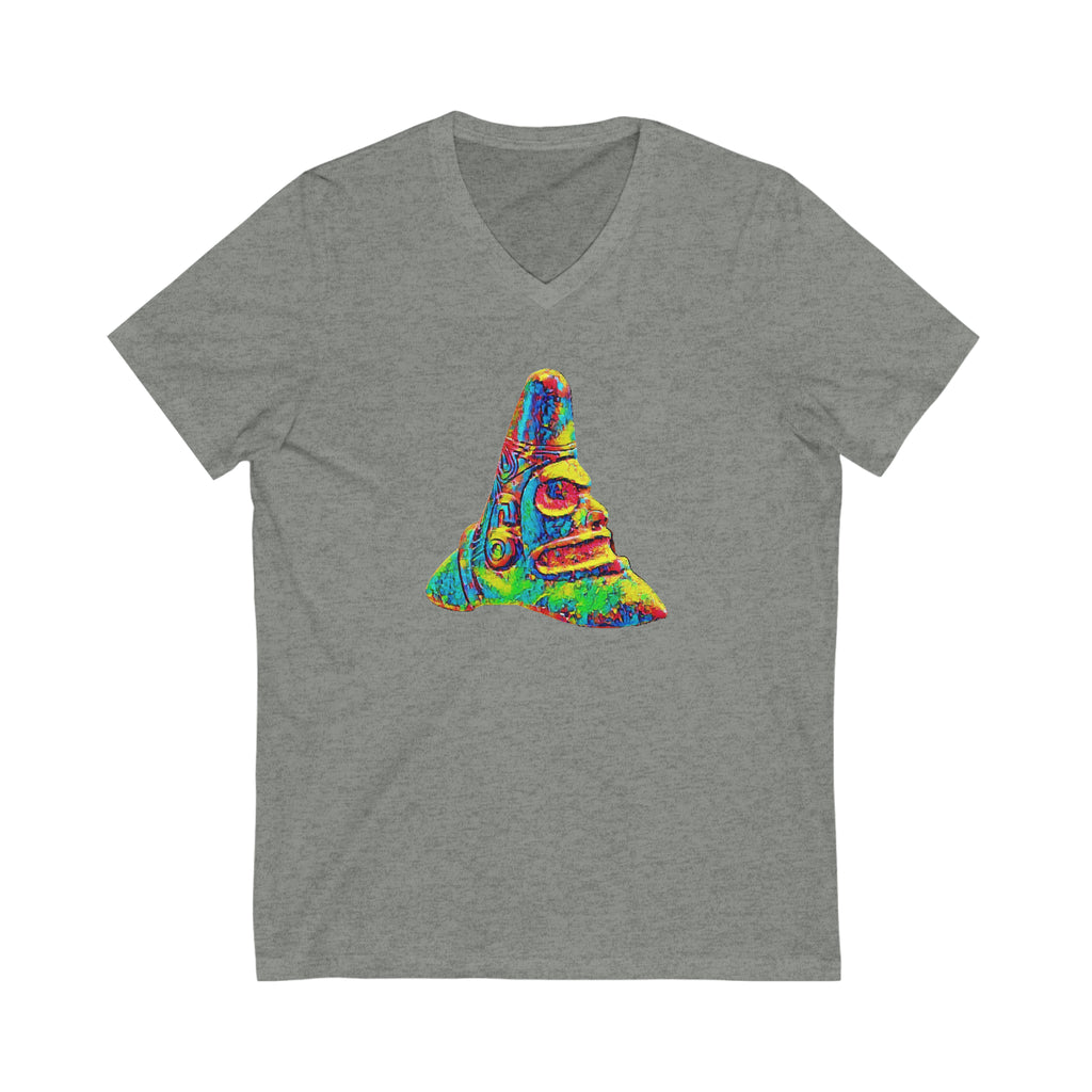 Taino Trigonolito Unisex Jersey Short Sleeve V-Neck Tee