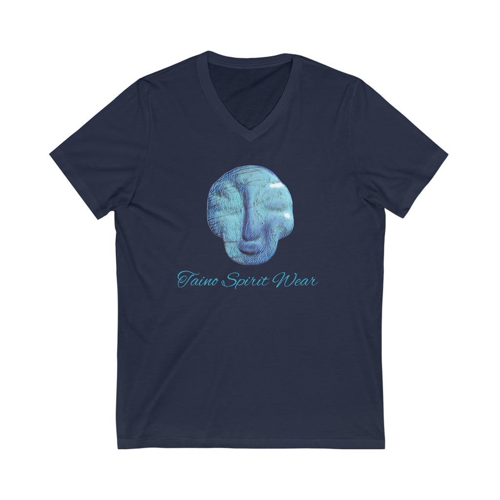 Taino Seashell Artifact Unisex Jersey Short Sleeve V-Neck Tee