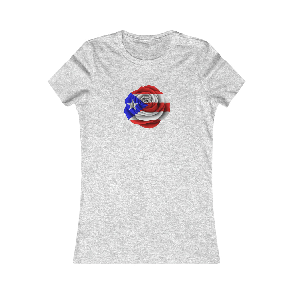 Puerto Rican Flag Rose Women's Favorite Tee