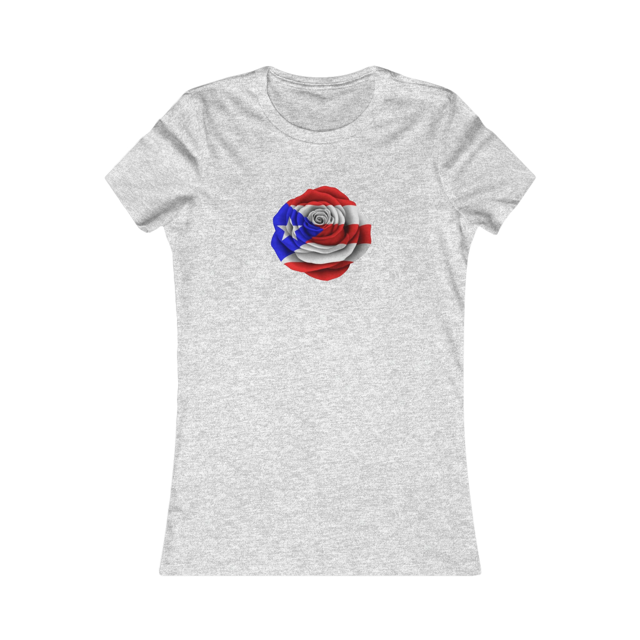 Puerto Rican Flag Rose Women's Favorite Tee
