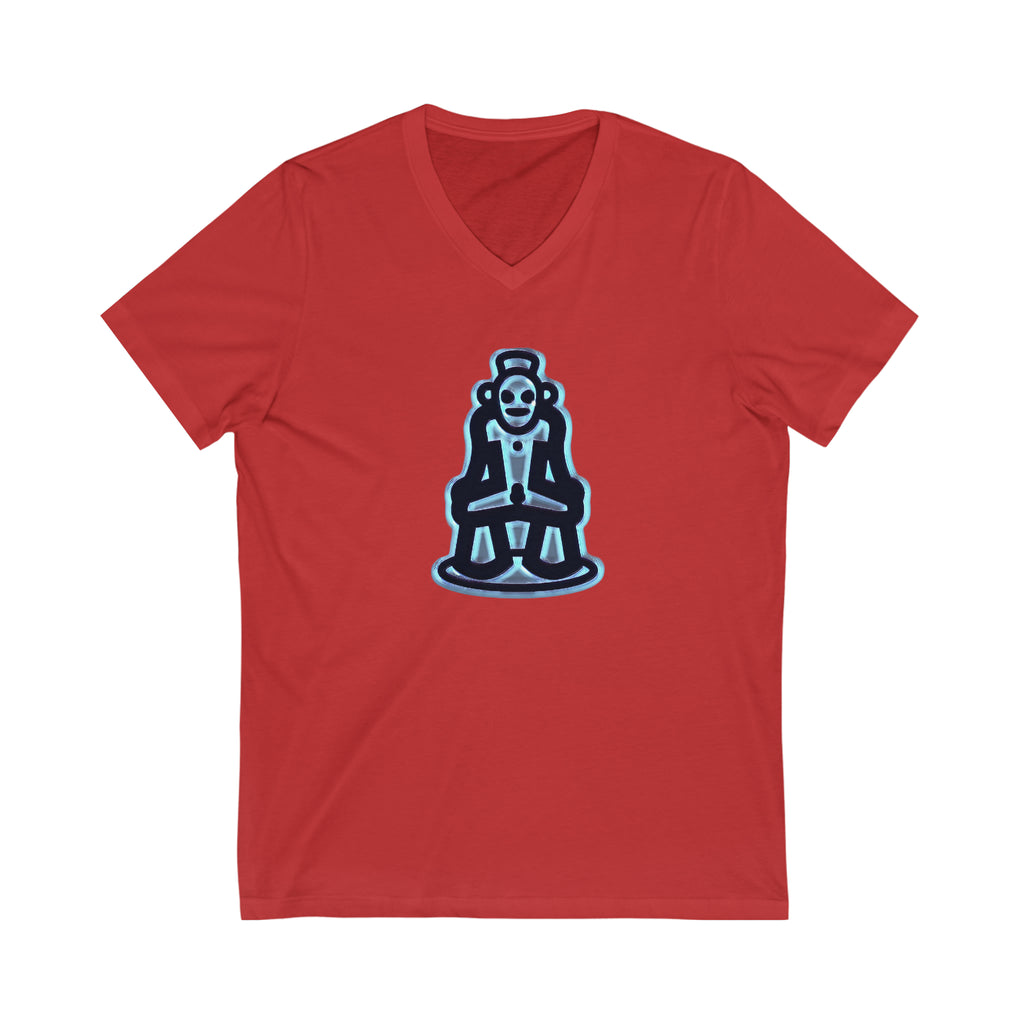 Taino Symbolism Unisex Jersey Short Sleeve V-Neck Tee