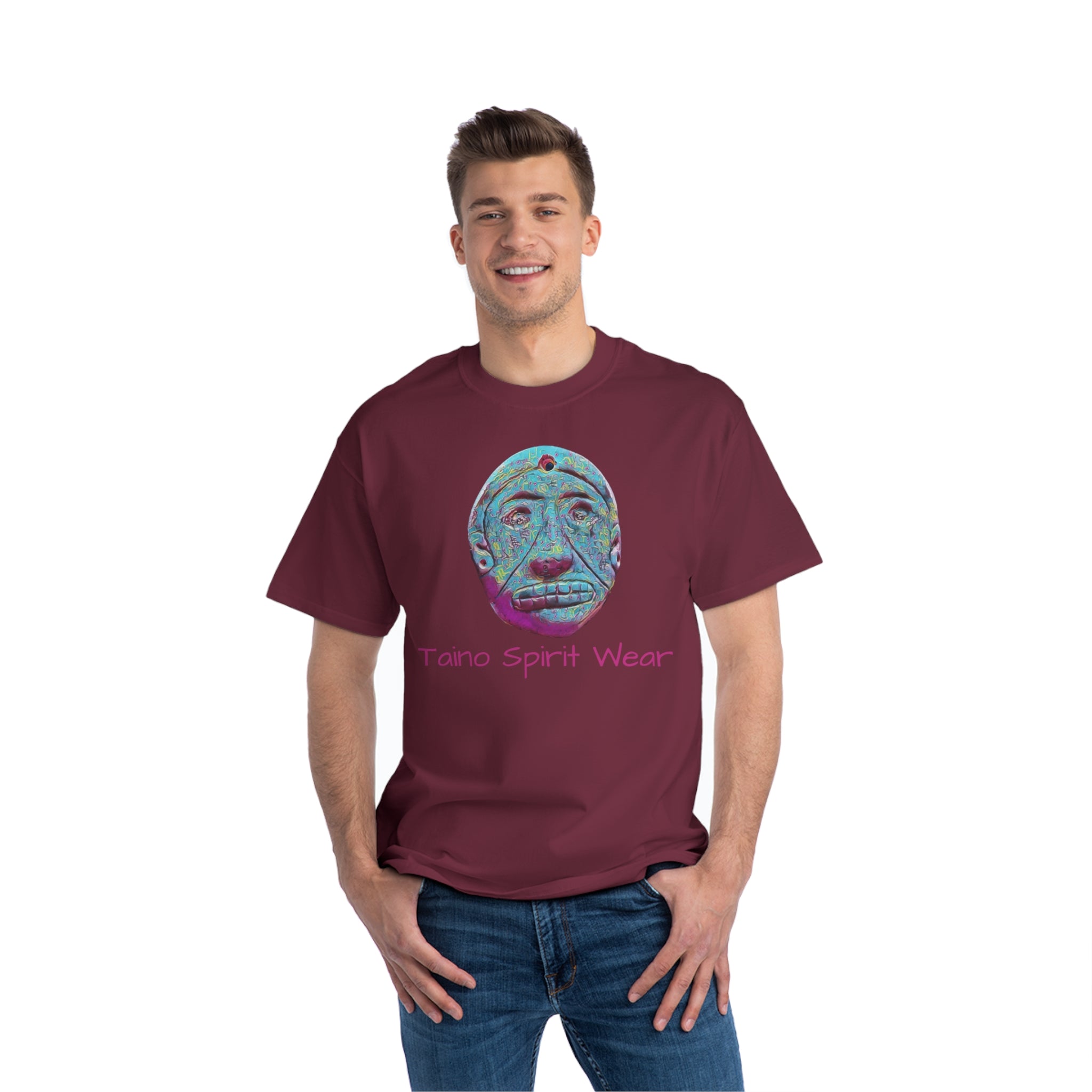 Blue Taino Artifact Beefy-T®  Short-Sleeve T-Shirt