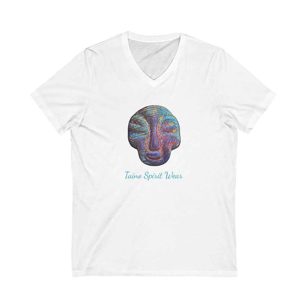 Taino Seashell Artifact Unisex Jersey Short Sleeve V-Neck Tee