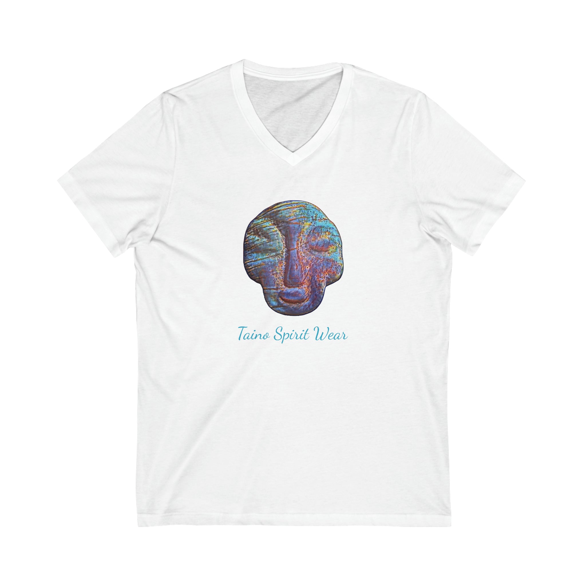 Taino Seashell Artifact Unisex Jersey Short Sleeve V-Neck Tee