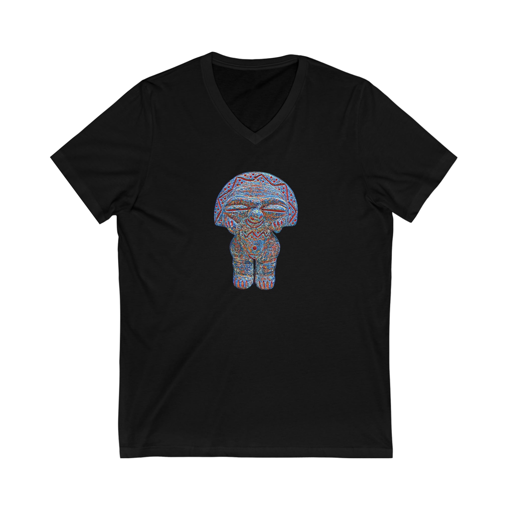 Taino Artifact Unisex Jersey Short Sleeve V-Neck Tee