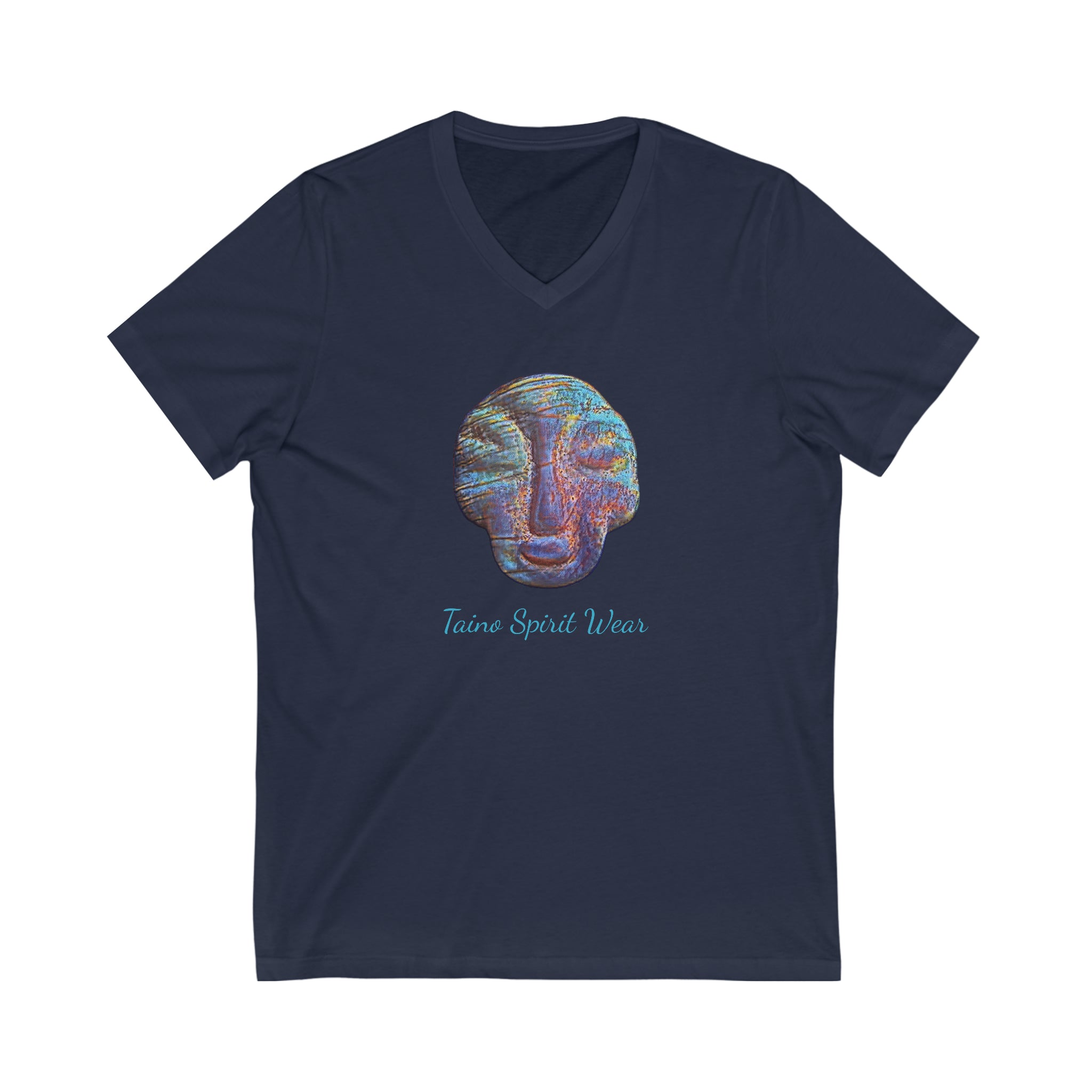 Taino Seashell Artifact Unisex Jersey Short Sleeve V-Neck Tee