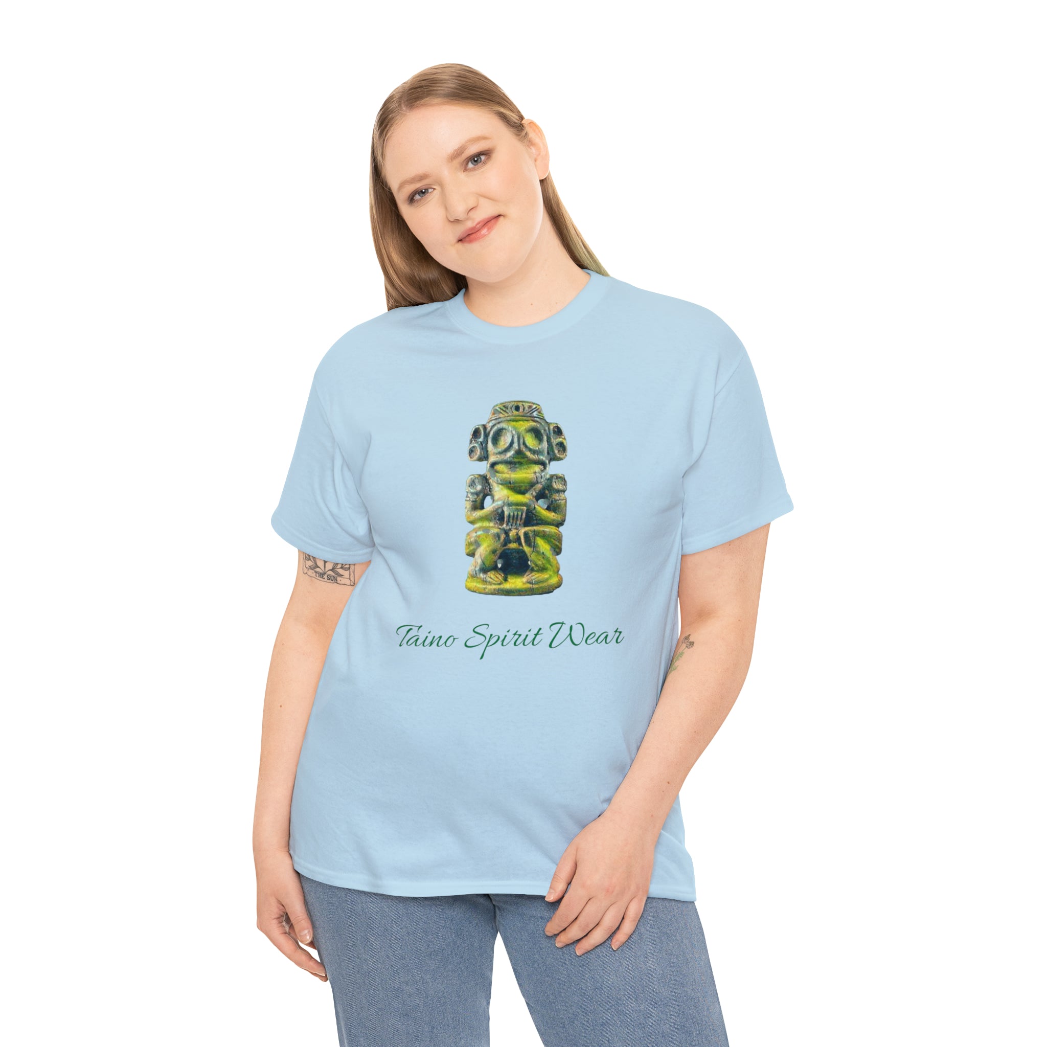 Taino Green Zemi Unisex Heavy Cotton Tee
