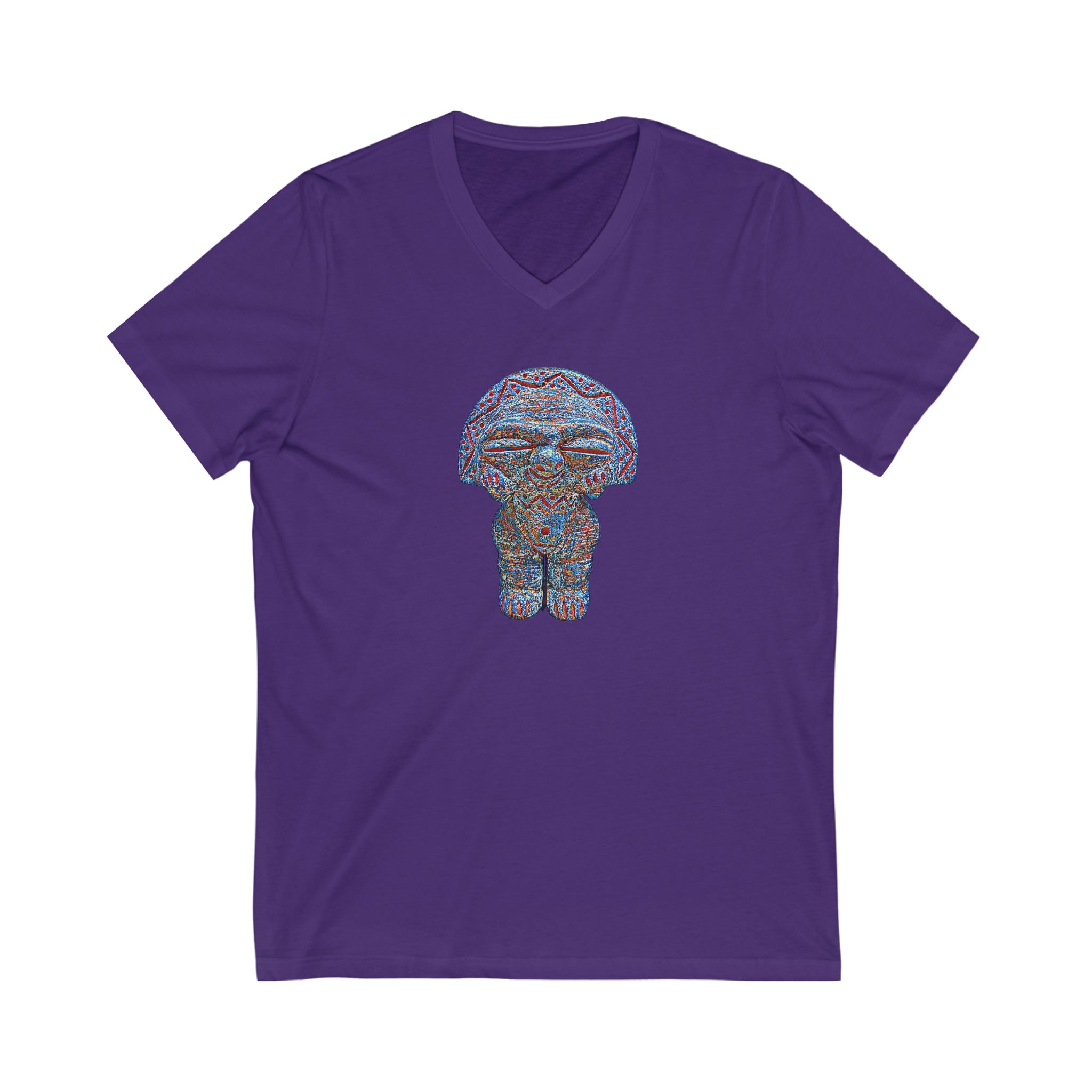 Taino Artifact Unisex Jersey Short Sleeve V-Neck Tee