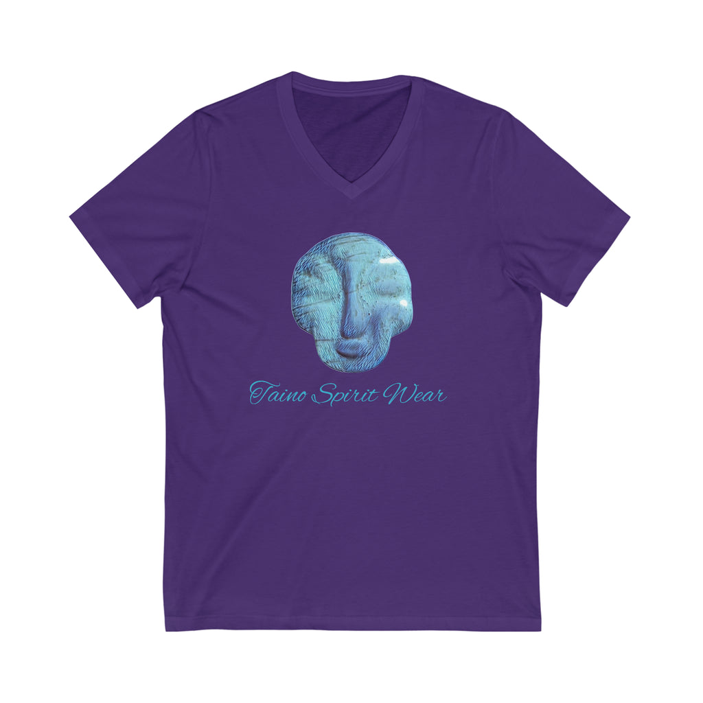 Taino Seashell Artifact Unisex Jersey Short Sleeve V-Neck Tee